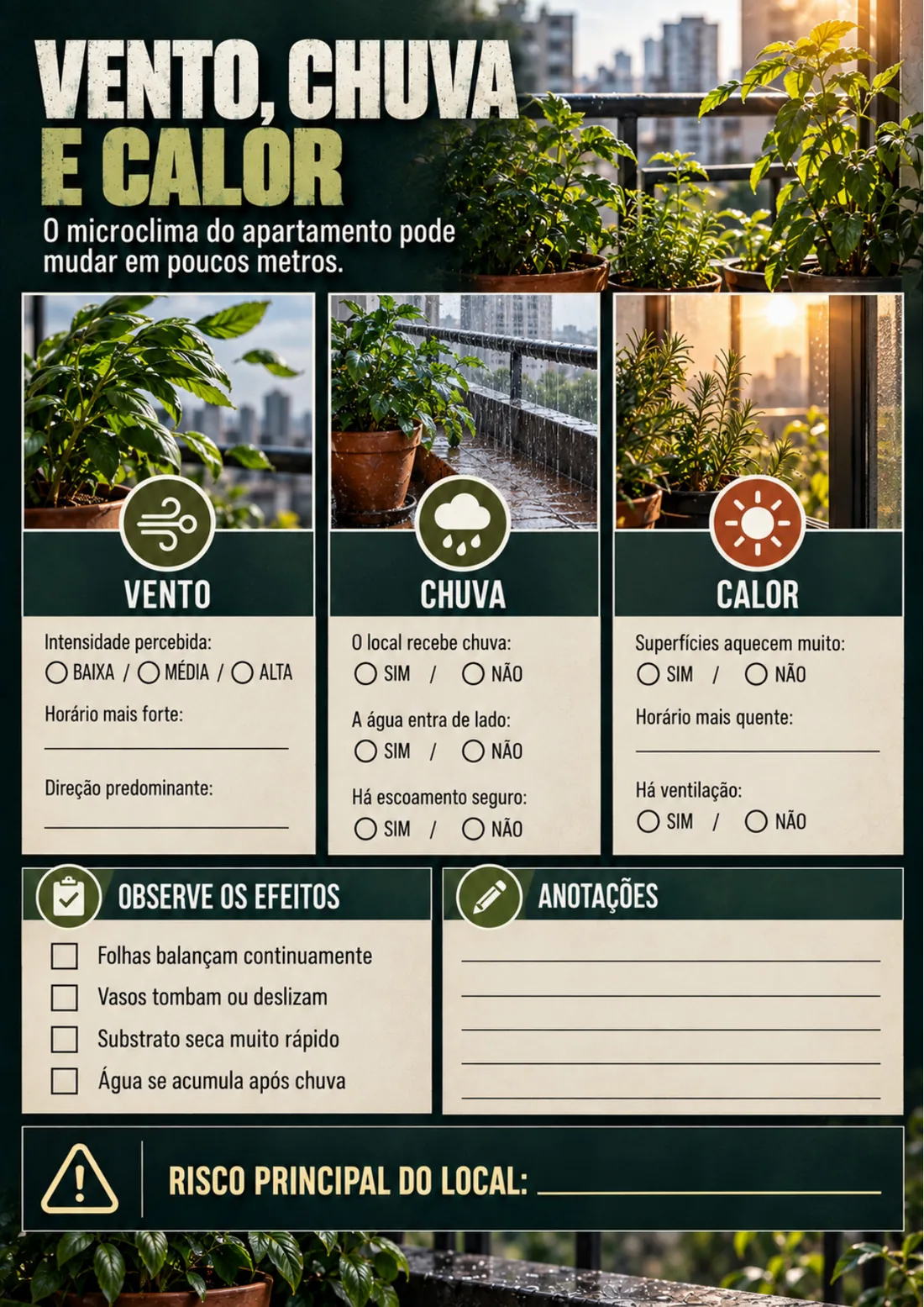 Página real sobre montagem da horta