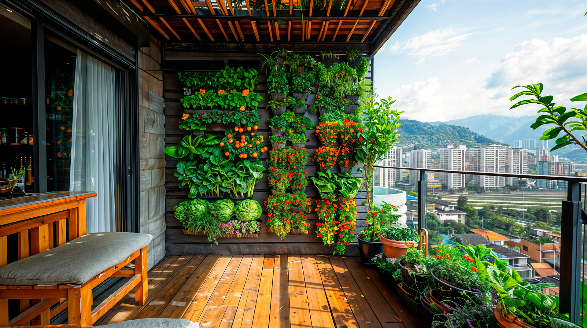 Como planejar um jardim vertical de estação no apartamento